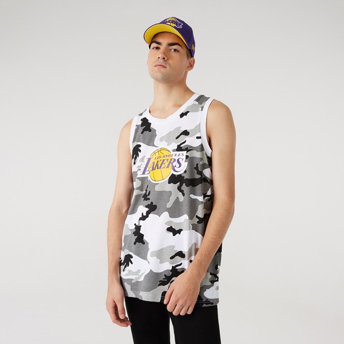 LA Lakers NBA Miesten Tank Topit Camo Print - New Era Vaatteet Verkossa FI-974326